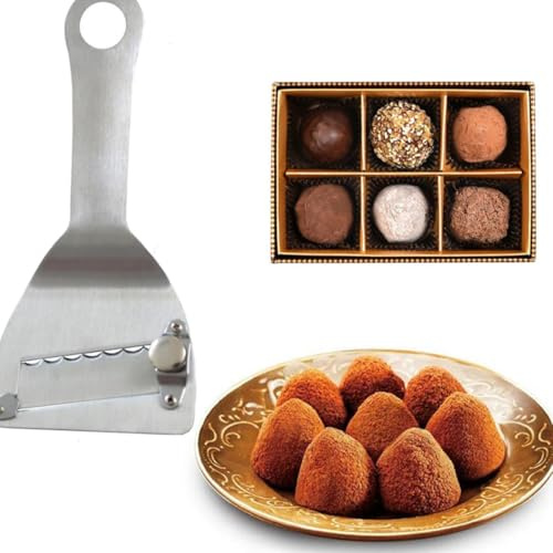 JOINPAYA Rallador de Trufas de Acero Inoxidable Resistente al Óxido, Cortador Plano para Trufa y Queso, Utensilio de Cocina Multifuncional para Uso Doméstico y Repostería Profesional