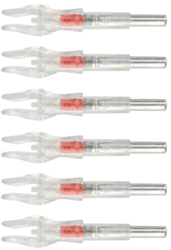 FQH 3pcs Archery LED Lighted Arrow Nocks - 4.2mm Automatic Tail Design for Bow Arrow Shafts, Improved Arrow Visibility (RED)
