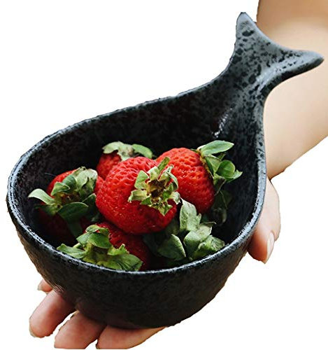 HQQSC Stile e del Vento di Frutta Ciotola di Insalata in Ceramica Ciotola Dessert Ciotola Snack Piatto Spuntino Prima Colazione Scodella Retro Stoviglie Bowl Piastra di Posate (Color : B)