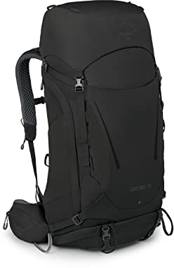 Osprey Kestrel Herren Rucksack, 48L, Black, L/XL