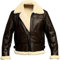 GOZYLA Leder-Bomberjacken, Lammfell in Braun for Herren Fliegerbomber Fliegerjacke aus echtem Lammfell-Leder for Herren (Color : Beige, Size : XXL)