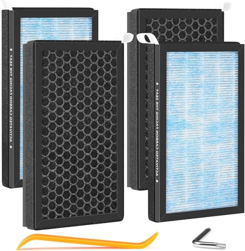 Tesla Model 3 Luftfilter, (4 Stück) Tesla Y Innenraumfilter Ersatz kompatibel mit Tesla Model 3 Model Y Zubehör