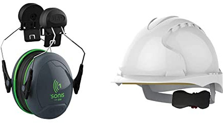 JSP Sonis 1 Helmet Mounted Ear Defenders - SNR 26 - (AEB010-0CY-800) & Revolution Wheel Ratchet - White AJE170-000-100