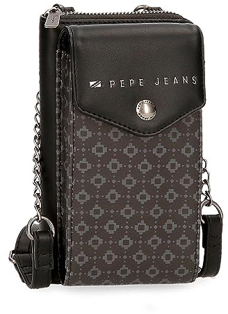 Pepe Jeans Bethany Bandolera Pequeña Negro 11x20x4 cms Piel sintética