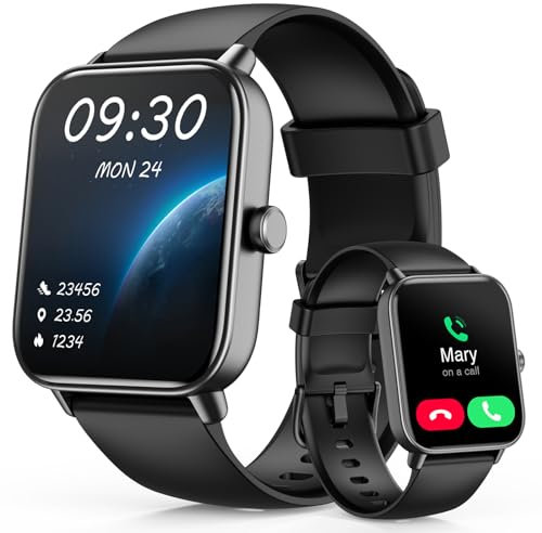 Smart Watch for Men Answer/Make call & Alexa Built-in, 1.8 Fitness Watch Women with 100+ Sport Modes & IP68 Waterproof, Fitness Tracker with Heart Rate Sleep Monitor, Step Counter for iOS Android