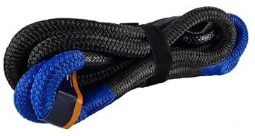 Husar Winch Cavo Cinetico da 15T 9.1m x 28 mm con Guaina Protettiva, Corda di Recupero Cinetica per Verricello Elettrico, Cavo Fuoristrada, Ideale per Fuoristrada 4x4, Off Road
