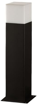 Partenopea® Lampione a led lampioncino con attacco per Lampadine E27 illuminazione da esterno palo da giardino per sentieri moderno (Nero, senza sensore)