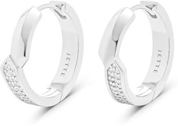 JETTE Damen-Creolen 925er Silber, recycelt 42 Zirkonia One Size 89137411