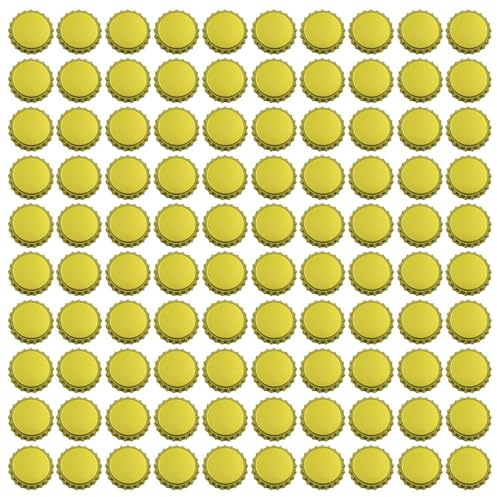 Hsthe Sea Crown Caps,Beer Bottle Caps,Pack of 100 Ideal for Home Brew,Quality Metal Bottle Caps,Long Lasting,Used with Bottle Capper/Hammer Capper for Beer Brewing