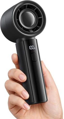 gaiatop Powerful Handheld Fan Rechargeable, High Speed 100-Level Turbo Fan, 4000mAh Battery Portable Pocket Small Hand Fans, Summer Outdoor Travel Essentials, Gifts for Men Women, Black