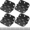 4 Pcs Charniere Porte Lourde, Charnières de Porte Pliables Noires, Charnières de Porte Pliantes, Charnieres pour Intérieures Extérieures Fenêtres Armoires Piano (76 x 76 mm)