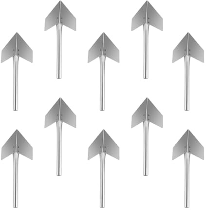 GALPADA Truelle Surface Plate et Lisse, Lot de 10 Pièces D'angle en Acier Inoxydable Poignée Ergonomique pour Enduit et Finition de Coins Intérieurs
