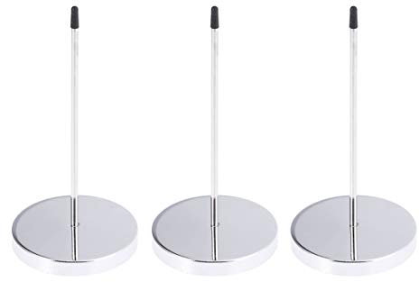 Toyvian Zettelspießer Metall für Rechnung Noten mit Runde Basis Schreibtisch Büro Küche Hotel 3 Stück