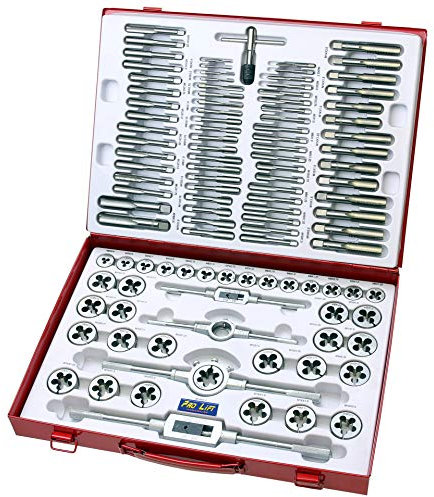 Pro-Lift-Werkzeuge Gewindeschneider Satz 110tlg. metrisch Bohrer Wolframlegierung M2-M18 Set Werkzeug Schneider 110-teilig Gewindebohrer