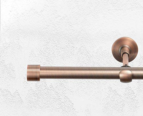 Aloha Gardinenstange Vorhangstange 19mm Wandmontage, EIN/Zwei-läufig, INOX, Satin, Golden, Weiß, Länge: 120-600cm, ohne Ringe (120cm / Java/Golden / 1-läufig)