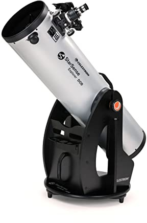 Celestron | Telescopio StarSense Explorer Dobsoniano 10 (Compatible con iPhone/Android, Recubrimiento XLT, Ocular 25 mm, Enfocador Crayford de 2, Buscador de Punto Rojo), Color Gris