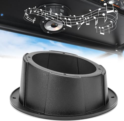 KEMIMOTO Single 6.5 Inch Speaker Pod, Universal Angled Boxes Enclosure for 6.5 Speakers Compatible with UTVs, RVs, Cars, Boats, Trunks, Trailers - 9.56 Inch Surface Mount
