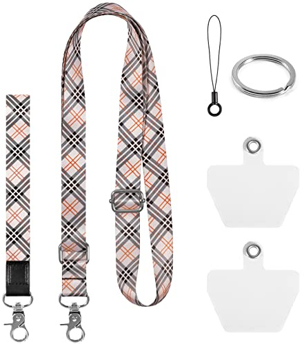 DGHYDZ Cell Phone Lanyard, Phone Lanyard Crossbody, Wrist Strap, lanyards for Keys, Universal Adjustable Shoulder Neck Straps for iPhone Case ID Badges and Most Smartphones