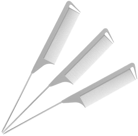 VINTORKY 3piezas Peine De De Rata Duradero Herramienta De Peluquería Peine Para Cardar y Teñir Cabello