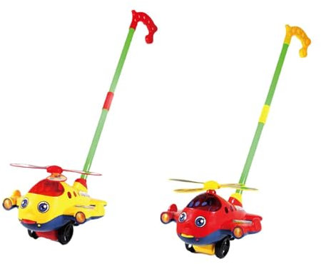 perfk 2X Schiebespielzeug, Lauflernspielzeug, Frühentwicklung, Motorik-Lernspielzeug, Schiebespielzeug zum Laufen für 1 2 3 jährige Kleinkinder