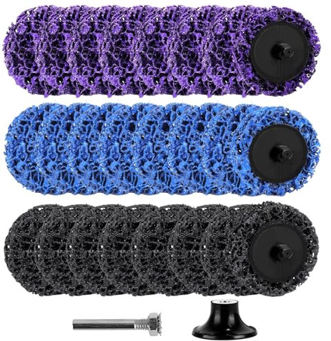 ZDNT 24 Piezas Discos de Limpieza Gruesos,50mm Disco de Limpieza,Disco Abrasivo Grinders,CSD Disco Pulido Disco Limpieza,Disco Abrasivo CSD,para Tratamiento de Superficies o Eliminación de Barniz