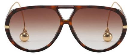 TOEECY Occhiali da Sole Donna Stile Pilota Protezione UV400 Eleganti Sunglasses per Viaggio Guida Vita Quotidiana con Custodia Rigida e Sacchetto (Marrone)