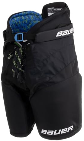 Bauer X II JRS/22 - Pantaloni protettivi per hockey su ghiaccio, colore: Nero