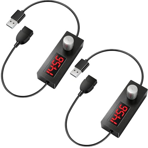 2 pezzi 5 V 2 A USB timer presa cavo con funzione conto alla rovescia, interruttore automatico regolabile, timer conto alla rovescia, cavo di commutazione per ventole, lampade, pompe acqua