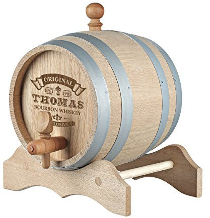 polar-effekt 3 Liter Holzfass Personalisiert mit Namens-Gravur - Geschenkidee zum Geburtstag für Männer - Eichen-Fass für Whisky oder Wein - Motiv Original-Exklusive