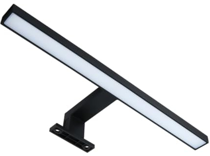 Designlight Aplique LED espejo baño waterproof – IP44 certificado. Modelo 30 cm – Lámpara de espejo LED para baño (negro)