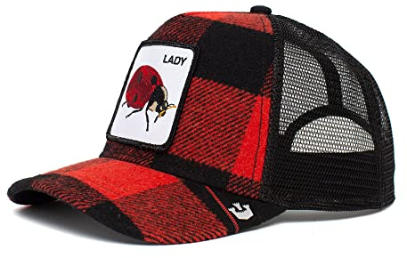 Goorin Bros. The Farm Plaid Collection Unisex verstellbare Trucker-Kappe, Red Plaidy Bug, Einheitsgröße