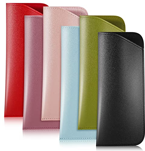 Heyu-Lotus 6 PCS Soft Glasses Cases Leather Sunglasses Pouch Eyeglasses Bag