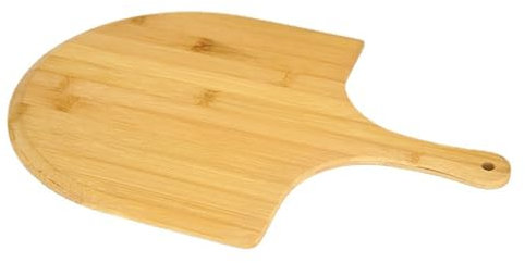 Worparsen Pelle à pizza en bois avec long manche, planche à découper antiadhésive pour gâteau, dessert, fruits, légumes, pain