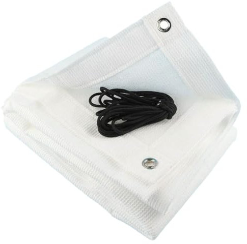 Zaun, Balkonsichtschutz, HDPE-Zaun, Netz, Gartenzaun, Außenzaun, Weiß, 1 x 8 m