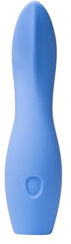 Dame Products Dip 2.0 Massager - USB-C Rechargeable - Body-Safe Silicone, Low-Battery Indicator, Portable, and Waterproof - Perfect Grip with Angled Ridged Design - Easy to Use - Periwinkle Color