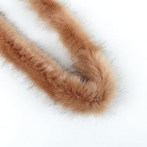 Anevous 2 m Boa för pyssel, enfärgad fjäderboa, fluffig fjäderhalsduk, fjäderränder, bröllopsdekorationer för sömnad, konsthantverk, dekoration, kostymtillbehör, fest, karneval, kaki