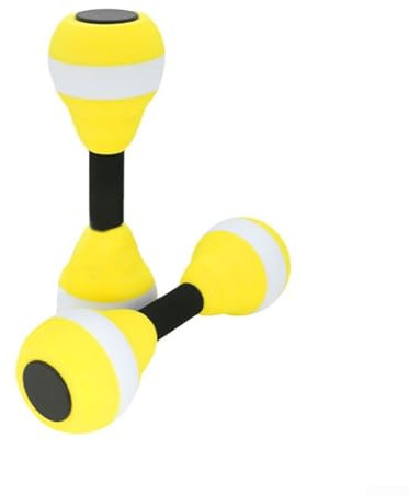 Lot de 2 haltères en mousse EVA pour l'aérobic aquatique et les leçons de natation pour enfants (jaune)