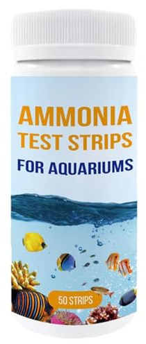 Ammonia Test Strips Kit - Water Quality Strips, Aquarium Testing Tools | Fish Tank Safety Test, Freshwater Saltwater Strips, Quick Result Detection, Home Use Water Monitor
