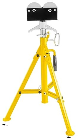 Supporto for tubo con testa a rullo V-Head 2/4 Trasferimento a sfera Treppiede pieghevole Jack 12 pollici Tubo di supporto Strumento bloccato Migliora l'efficienza(1109)