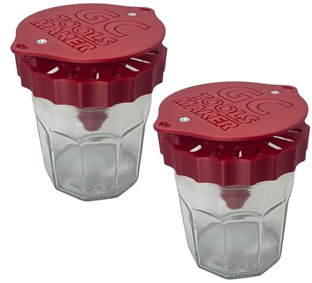 Pack de 2 trampas Profesionales de Vidrio para Avispa asiática, Ecológicas, Lavables y Reutilizables