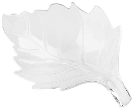 Phefop Plato de Alimentación de Camarones de Acuario Acrílico, Cuenco Transparente en Forma de Hoja para Pecera, Contenedor de Alimentos Resistente a Las Manchas para Mascotas de Camarones y