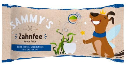 Sammy´s Zahnfee | Riesenkauriegel für Hunde | Zur Unterstützung der Zahnreinigung |ohne glutenhaltiges Getreide|Natürlich| schonend Hergestellt|Fettarm| 8 x 60 g