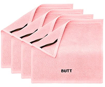 Crafty Cloth Gentle Backside Towel – Premium Bamboo Viscose Bidet Washcloth for Sensitive Skin – Reusable Personal Cleansing Cloth with Hanging Loop – Pink, 12x12 Inch