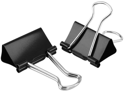 XFentech 10 Pezzi Set Cancelleria Clip - 51mm Clip per Raccoglitori Clip Fermacarte Metallo Foldback Clips Binder Clips Nero Clips per Carta e Fotografie