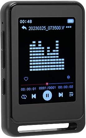 MP3 MP4-musikspelare, 2,4-tums Full Pekskärm Bluetooth 5.0 MP3-musikspelare Inbyggt Minne, Mini HiFi MP3-spelare med Högtalare och FM-radioinspelare (16 GB)