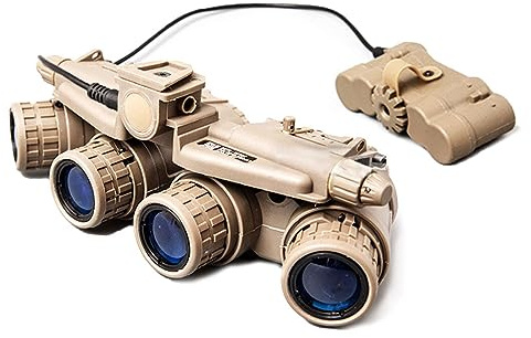 Generic Dispositivo di visione notturna, casco militare, Night Vision Goggles GPNVG18, binocolo a quattro tubi, visione notturna, softair per la caccia tattica militare, 18J384J09E1QZ
