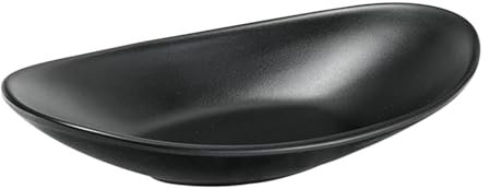 Jewelry and Cosmetic Oval Tray, Black Barbecue Cold Dish Tray, Dressing Table Organizer for Cosmetics, Jewelry, Keys (21.1 * 11 * 4.3cm)