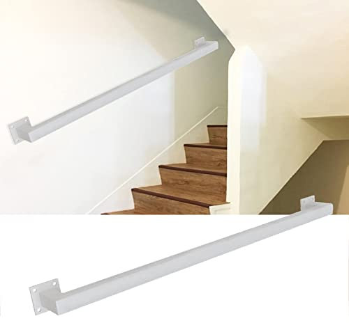 Pasamanos de pared para escaleras, barandilla de escalera para interiores y exteriores, pasamanos con soporte de hierro forjado, barra de apoyo de seguridad para barandilla de escalera, 1 m,