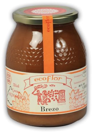 Miel de Brezo. Miel pura de Abeja Española, 100% Natural. Miel oscura de sabor intenso. Miel artesana de cosecha propia en zona de Cantabria, España. Miel de abeja pura. Gourmet.