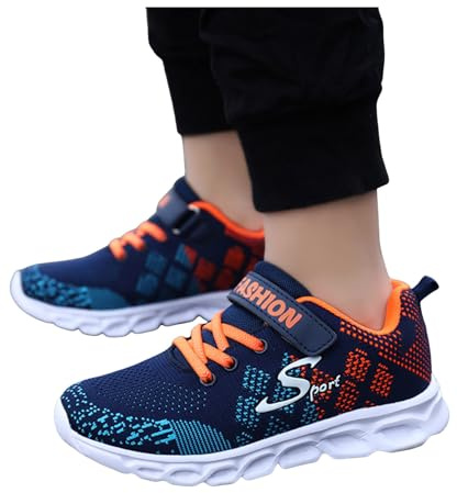 Generisch Kinderschuhe Mädchen, Turnschuhe Jungen Leicht Sportschuhe Atmungsaktiv Hallenschuhe Rutschfeste Outdoor Kinderschuhe Mesh Kinder Sneaker Sport Laufschuhe Sommer Schuhe, Dunkelblau, 37